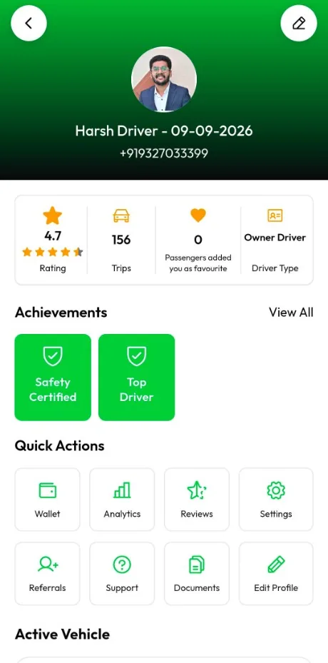 Every driver is verified in the AXX app